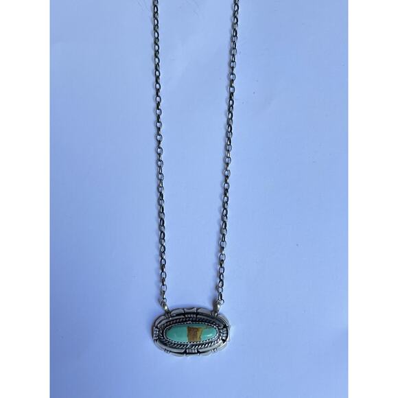 Navajo Sterling Turquoise Necklace by Begay - Picture 11 of 11